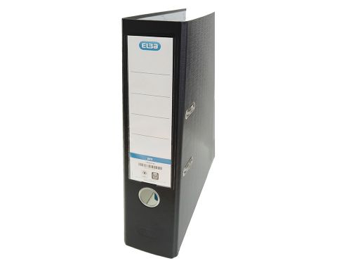 Pasta de alavanca elba cartao forrado pvc com rado top folio lombada 80 mm preto , Elba , 155516 , 4002030135987